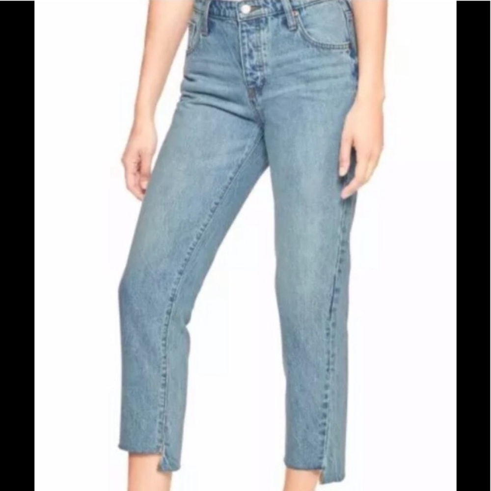 Gap Vintage high rise step raw hem jeans 12